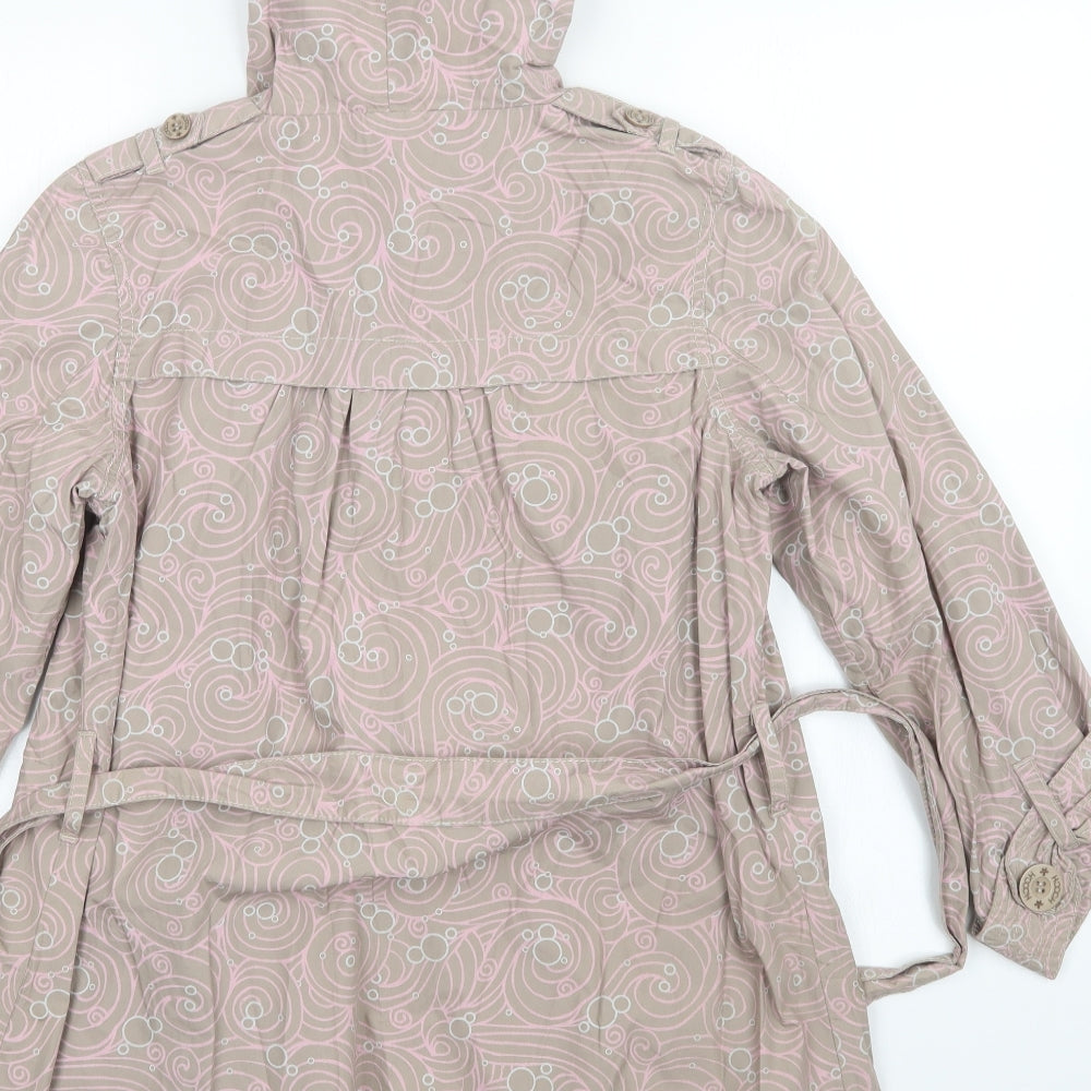 Womens UK Size 10 HOOCH Beige Overcoat