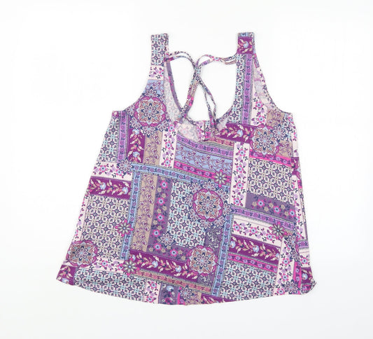 Womens UK Size 10 TU Multicoloured Basic Blouse