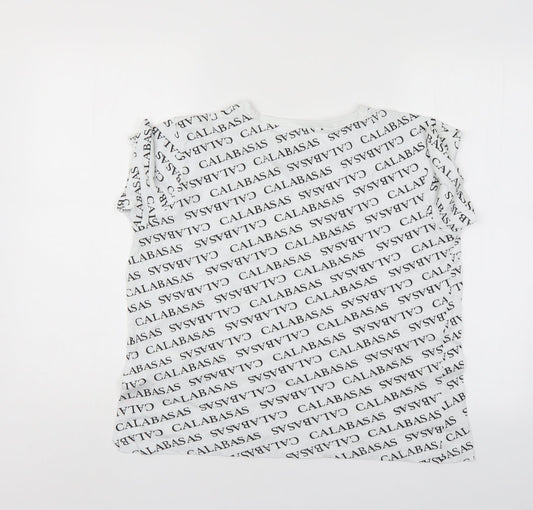 Primark Womens White Basic T-Shirt Size 14