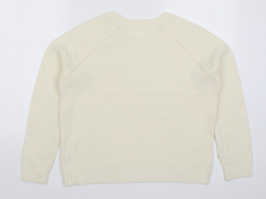 Womens UK Size S Matalan Ivory Pullover Jumper