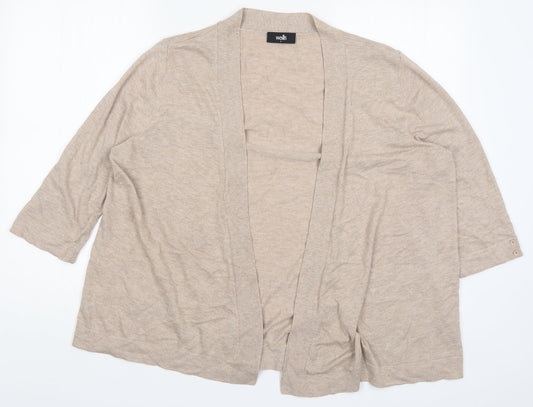 Womens UK Size L Wallis Beige Cardigan Jumper