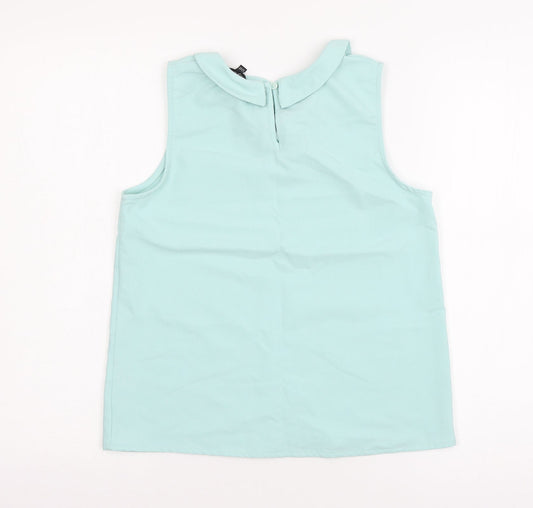 Candy Cou Girls Blue Basic Blouse Size 12-13 Years