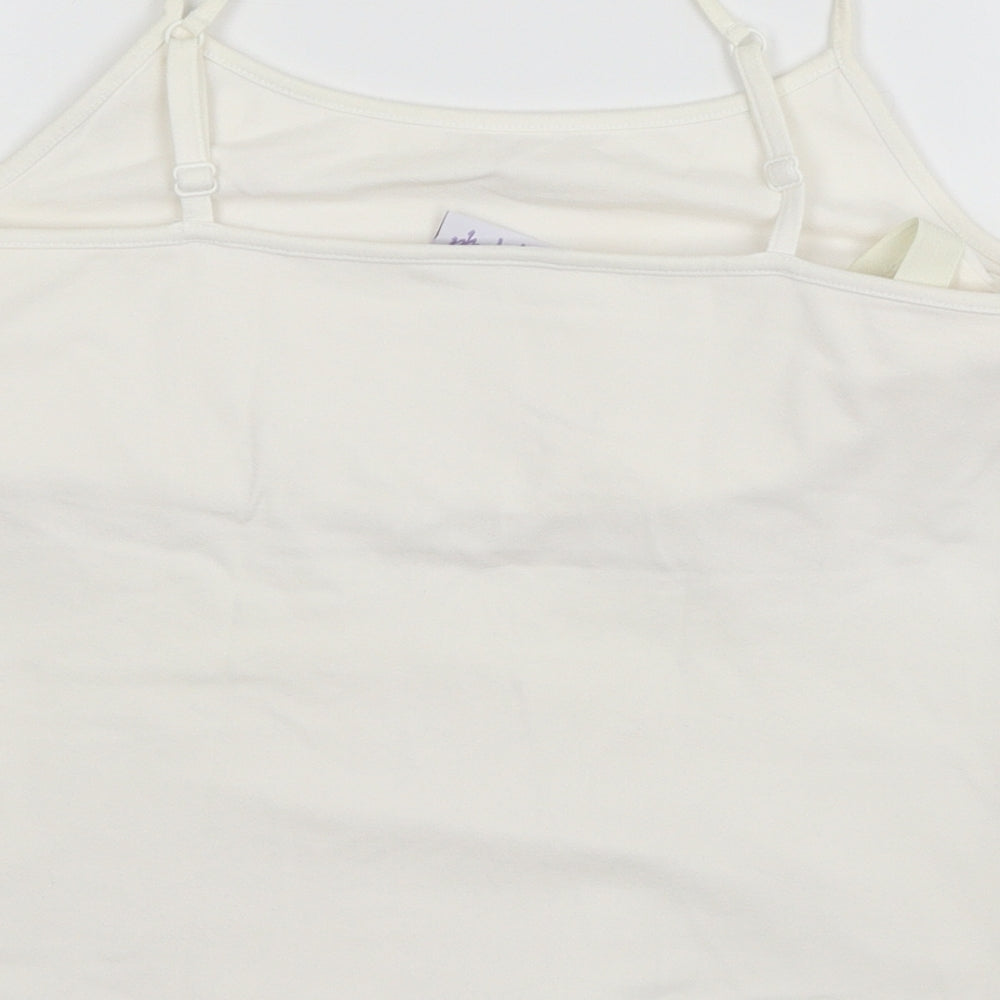 Papaya Womens White Jersey Basic Tank Size 14