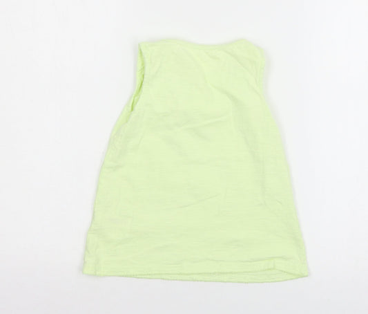 George Girls Green Jersey Basic Tank Size 5-6 Years
