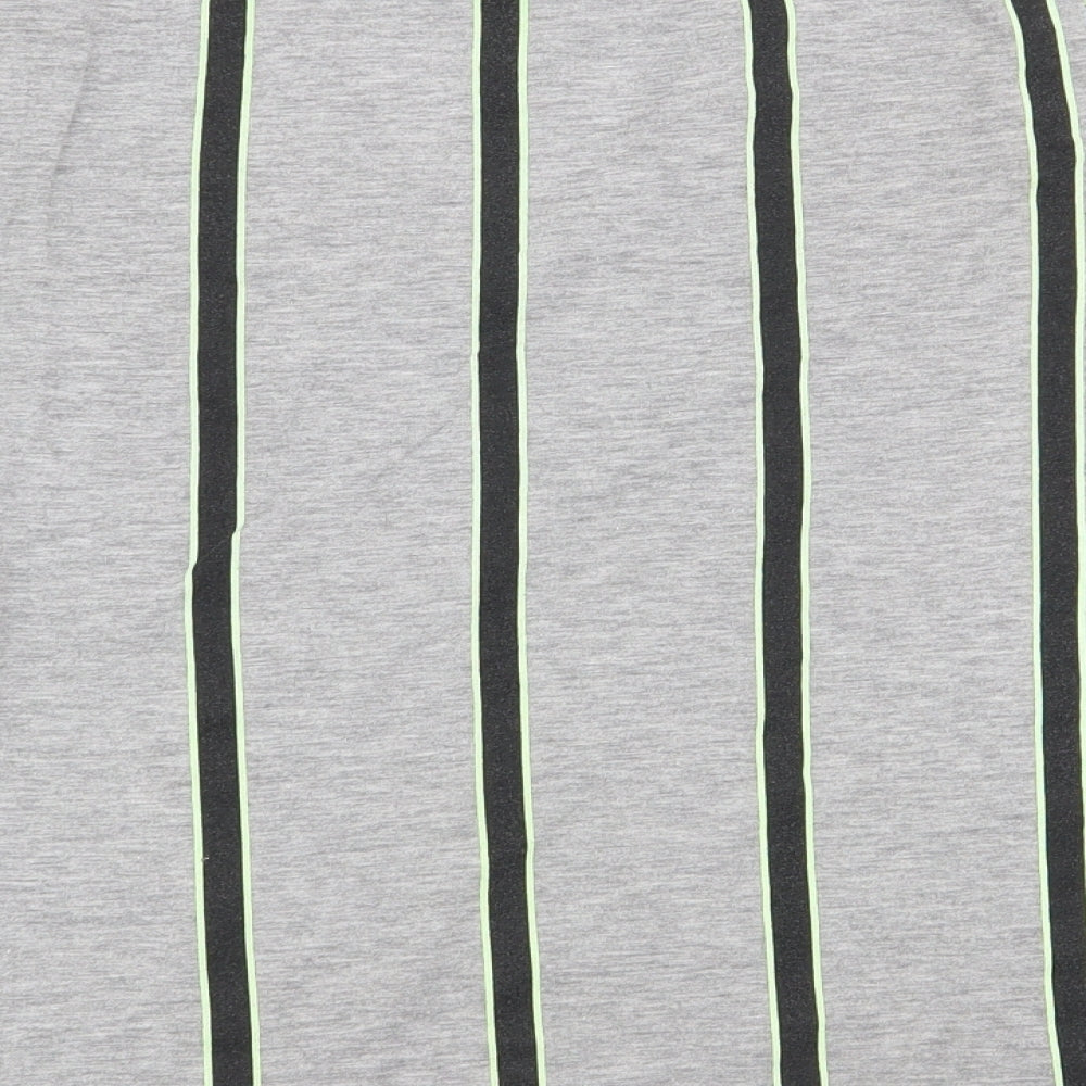 Primark Boys Grey Striped Basic T-Shirt Size 8-9 Years