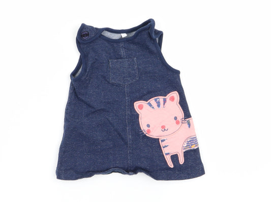 bluezoo Girls Blue Fit & Flare Size 3-6 Months