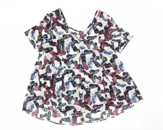 Womens UK Size 8 NEXT Multicoloured Basic Blouse