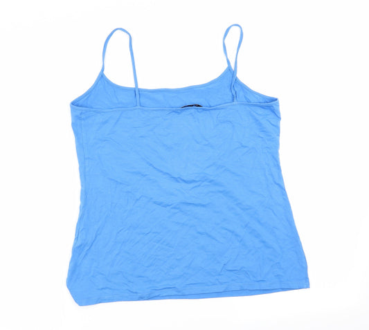 M&S Womens Blue Basic Tank Size 14