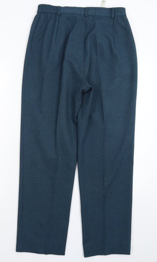 Oscar Womens Blue Dress Pants Trousers Size 12 L28 in