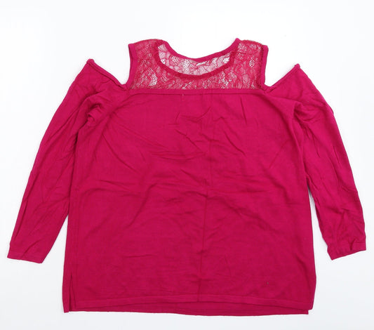 Womens UK Size 12 Matalan Pink Pullover Jumper