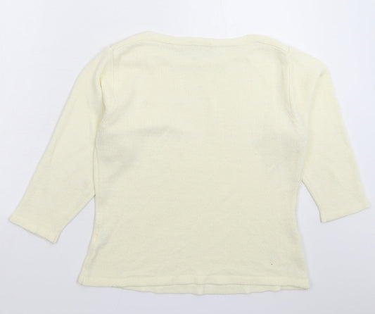 Womens UK Size L Collection White Pullover Jumper