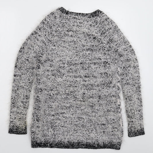 Womens UK Size 10 River Island Silver Pullover Jumper