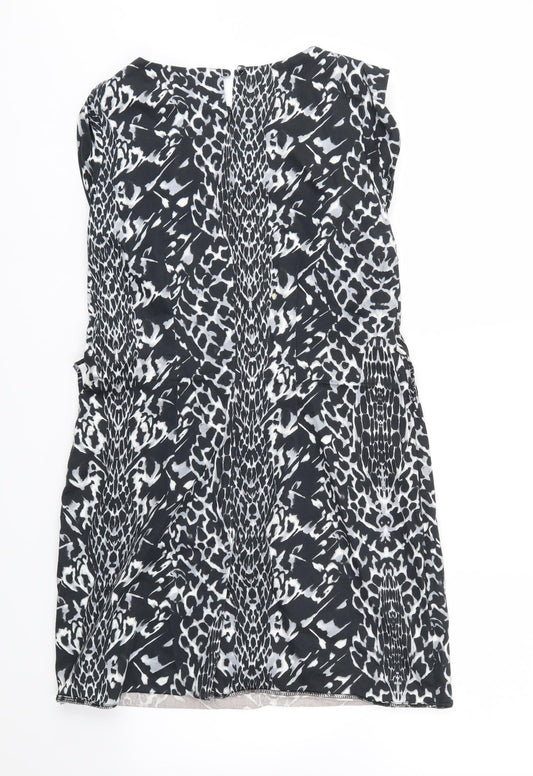 BE BEAU Womens Grey Argyle/Diamond Fit & Flare Size 12