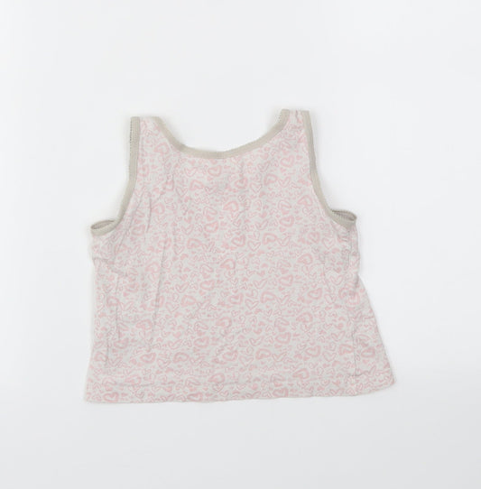 George Girls Orange Geometric Basic T-Shirt Size 3-4 Years