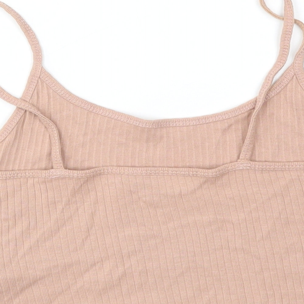 Womens UK Size 8 Topshop Pink Basic T-Shirt