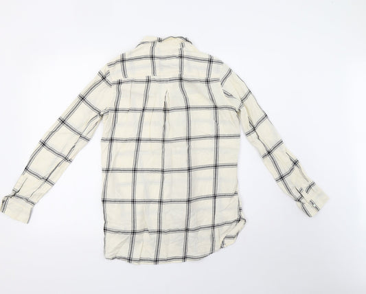 Womens UK Size 36 H&M Grey Basic Button-Up