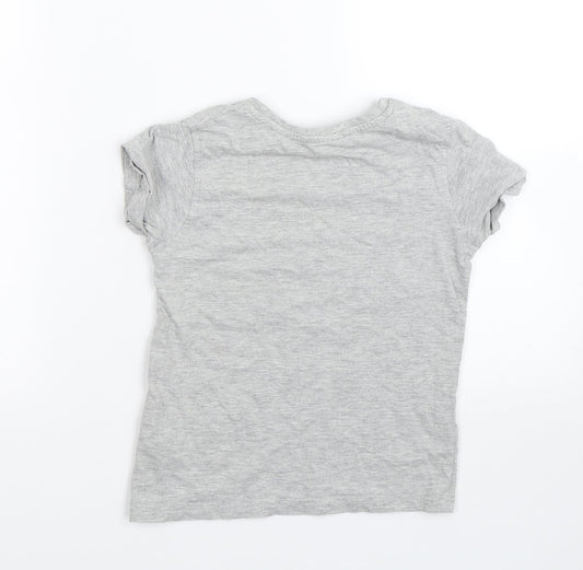 George Boys Grey Basic T-Shirt Size 6-7 Years