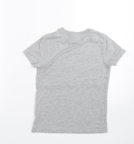 M&S Boys Grey Basic T-Shirt Size 6-7 Years