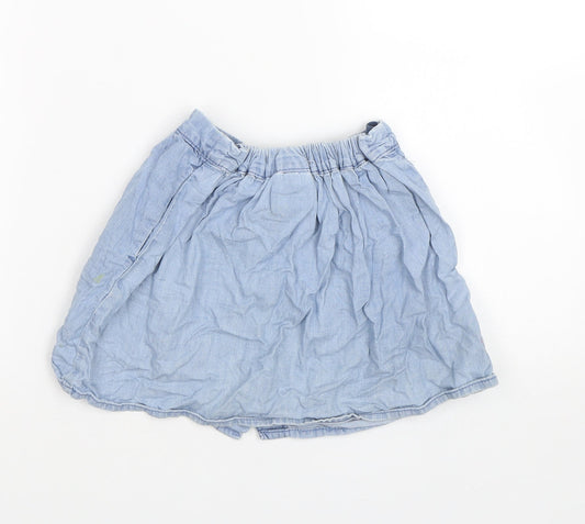 H&M Girls Blue Skater Skirt Size 5-6 Years