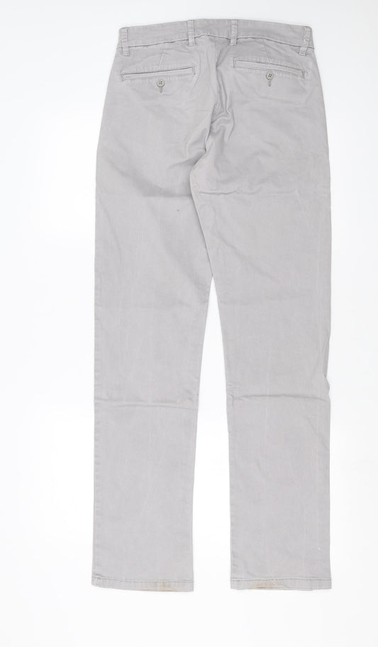 Livergy Mens Grey Chino Trousers Size 30 in L33 in