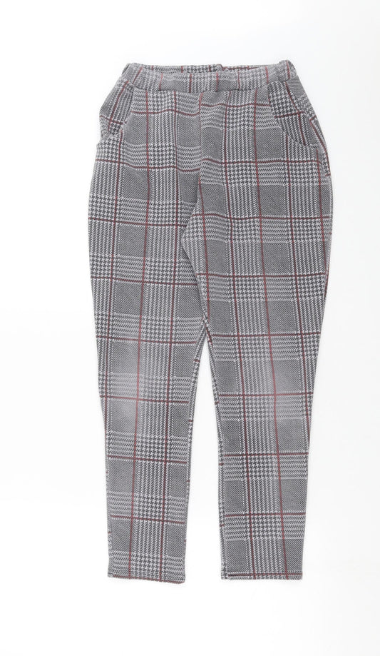 Womens UK Size 10 Boohoo Slim Fit Grey Trousers