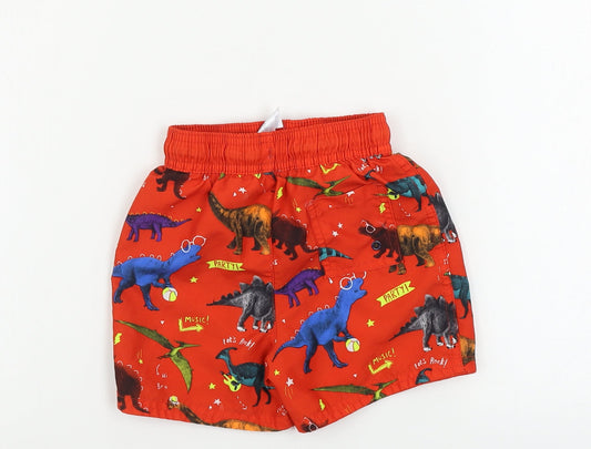 George Boys Red Cropped Trousers Size 12-18 Months