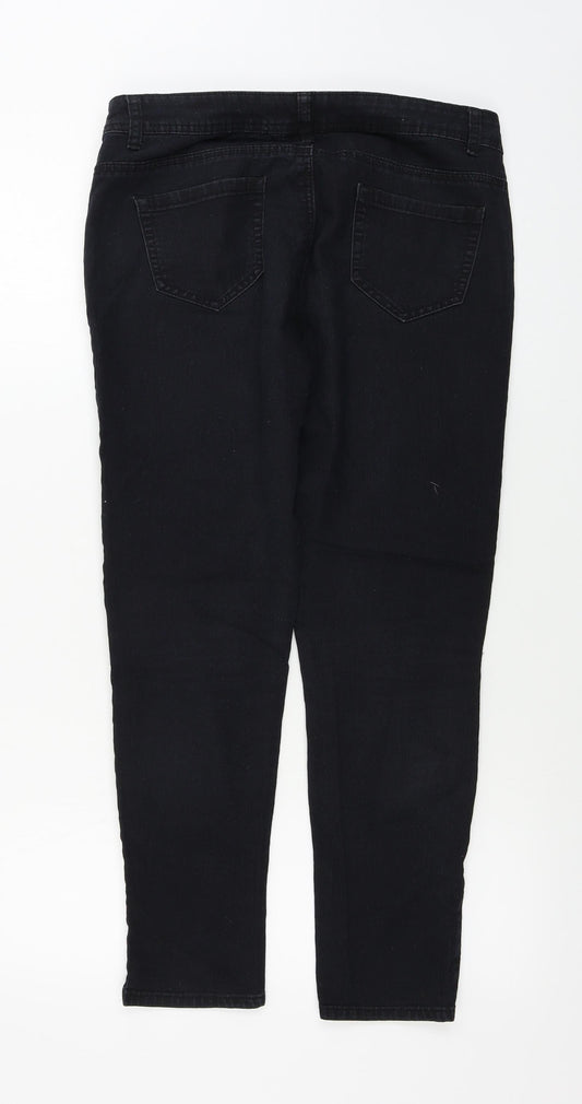 Denim & Co. Womens Black Skinny Jeans Size 14 L24 in