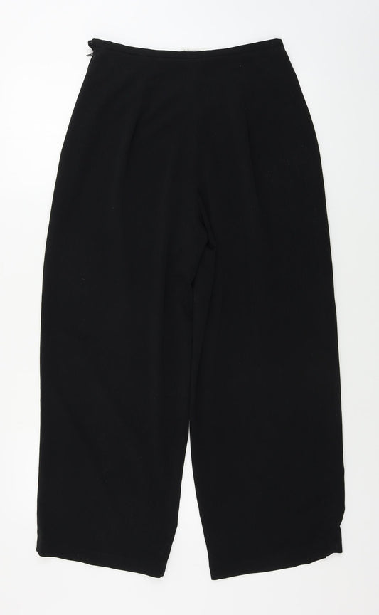 Womens UK Size 12 BHS Regular Fit Black Trousers