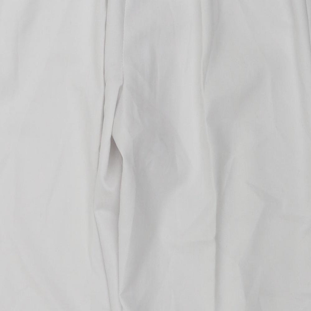 BASSINI Womens White Trousers Size 32 in L26 in