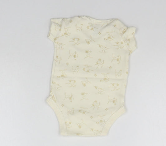 MINIMODE Baby Beige Geometric Babygrow One-Piece Size Newborn