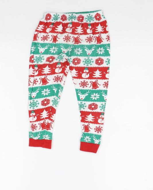 b&M Girls Green Geometric Top Pyjama Pants Size 3-4 Years - Elasticated Waist