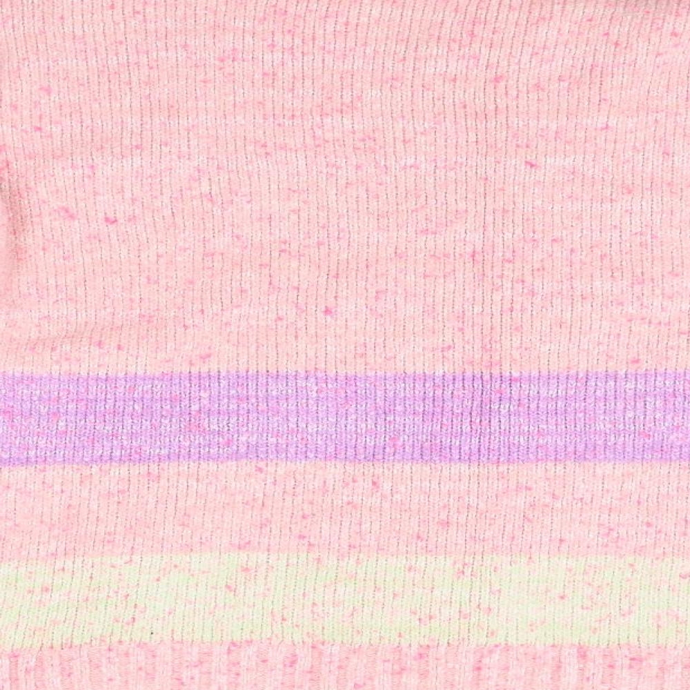 Nutmeg Womens Pink Striped  Pullover Jumper Size 12