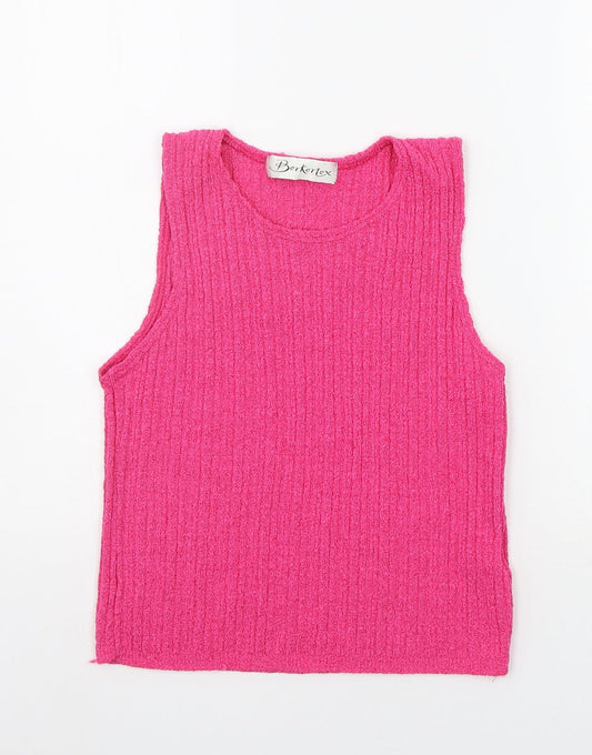 Berkertex Womens Pink Basic Tank Size 14
