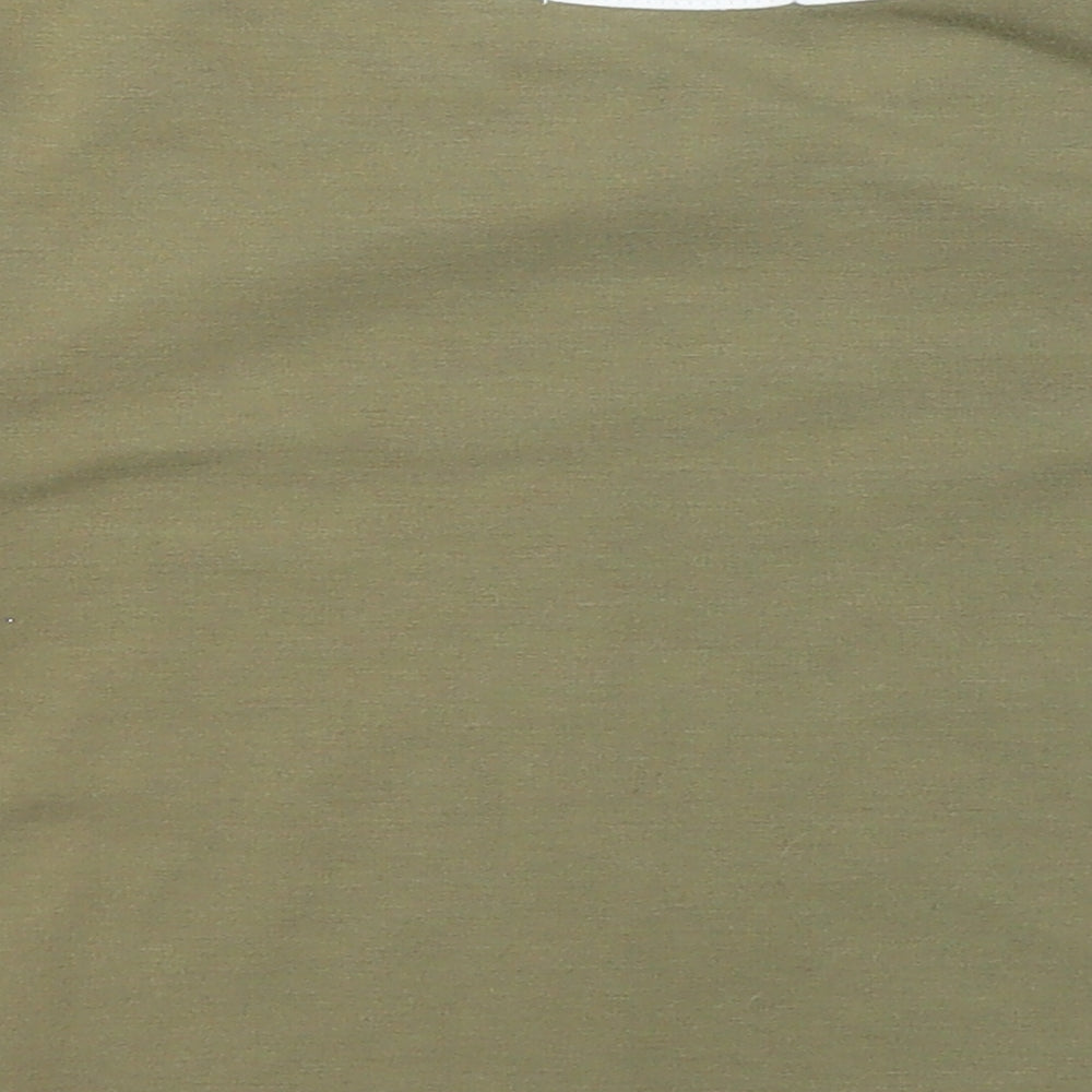 Womens UK Size 4 PRETTYLITTLETHING Green Ringer T-Shirt