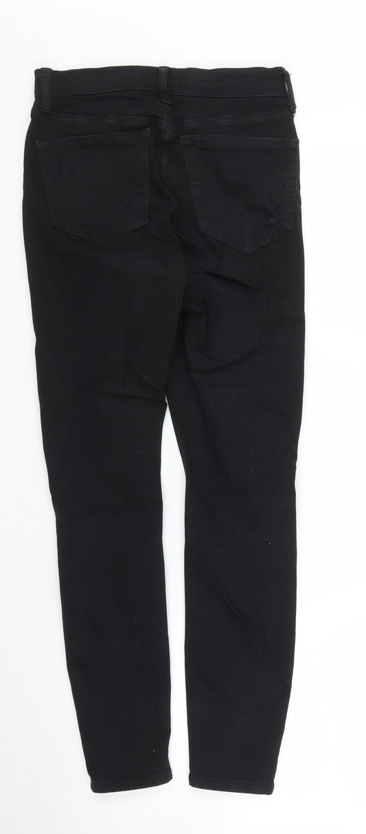Topshop Womens Black Denim Skinny Jeans Size 24 in L25 in