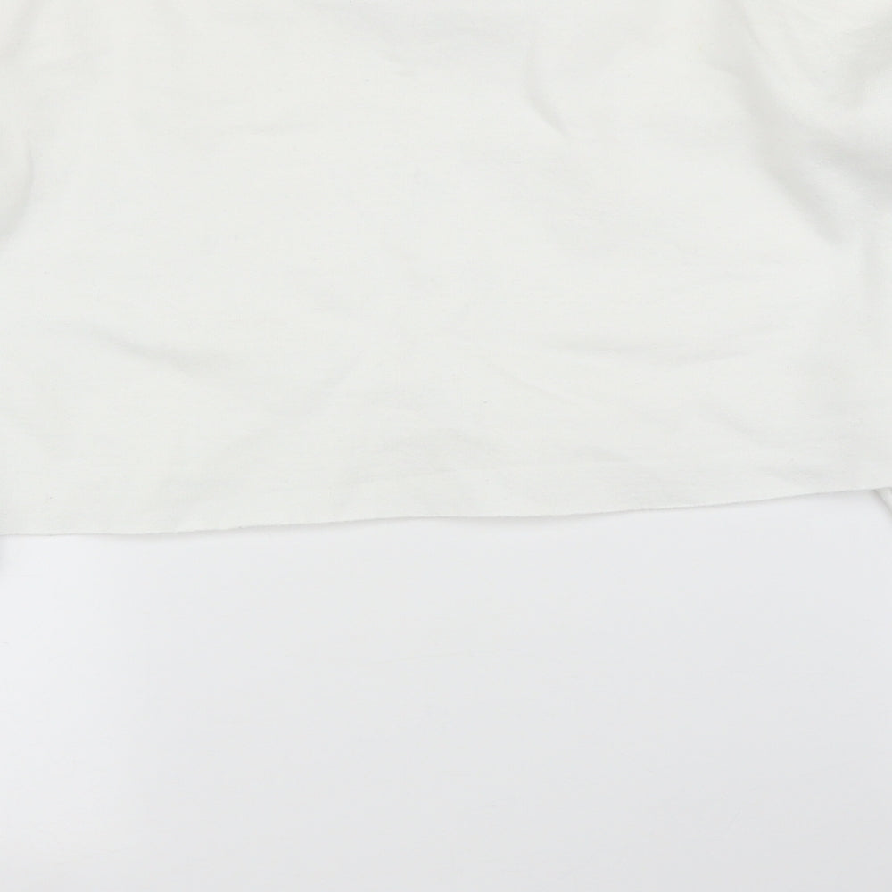 Womens UK Size M PRETTYLITTLETHING White Pullover Jumper