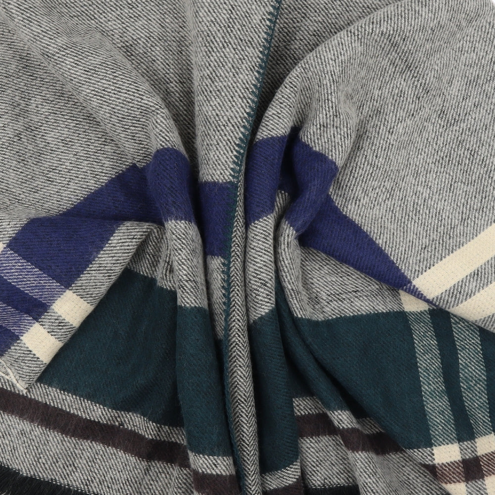 Womens UK Size One Size Preworn Grey Cape Jumper