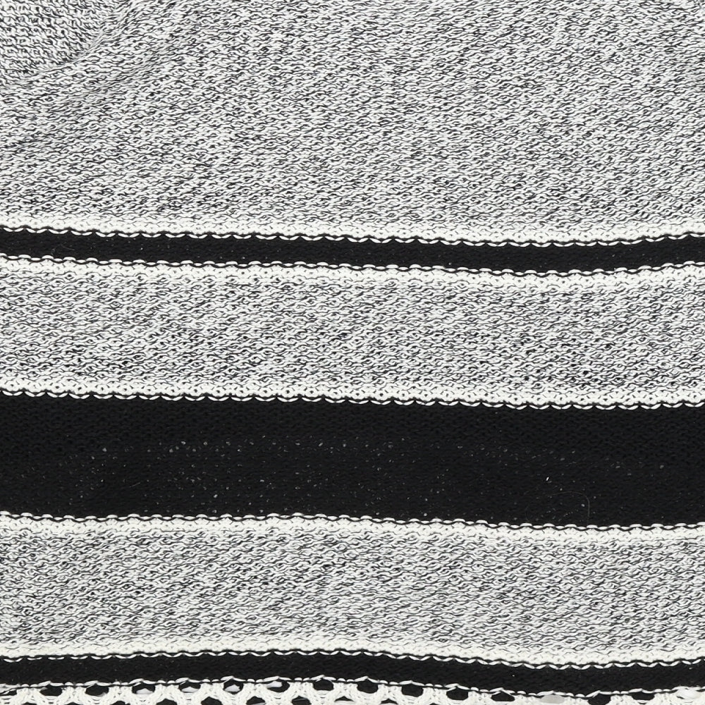 F&F Womens Grey Striped Pullover Jumper Size 16