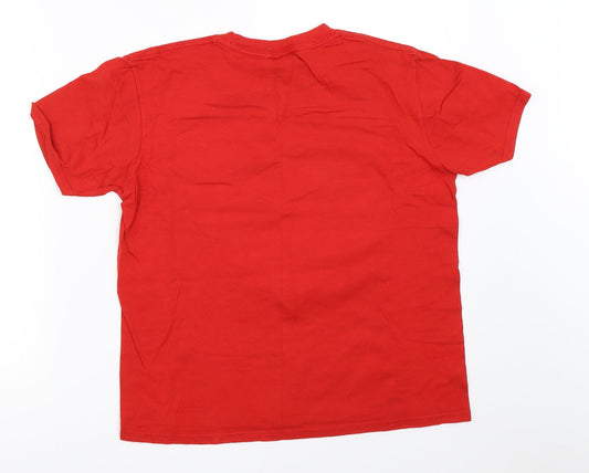Gildan Girls Red Basic T-Shirt Size XL