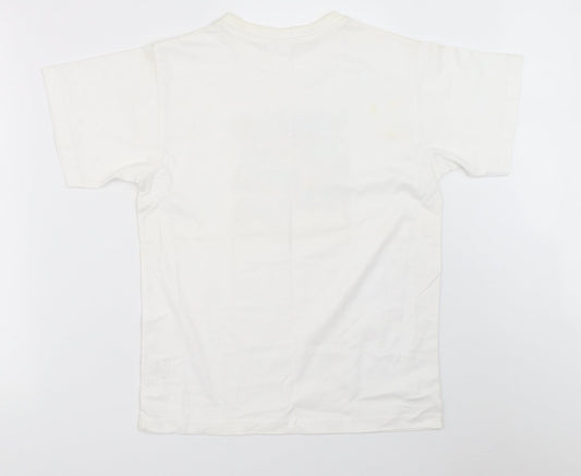 Womens UK Size 12 Preworn White Basic T-Shirt
