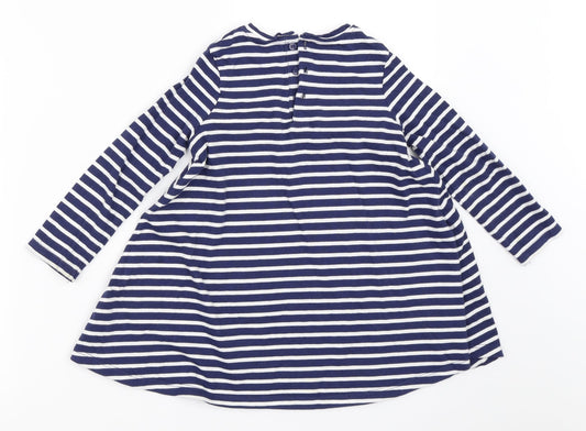 Mothercare Girls Blue Striped Trapeze & Swing Size 2-3 Years