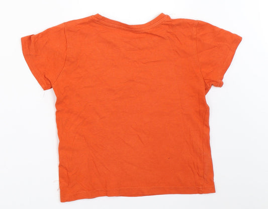 Primark Boys Orange Basic T-Shirt Size 5-6 Years