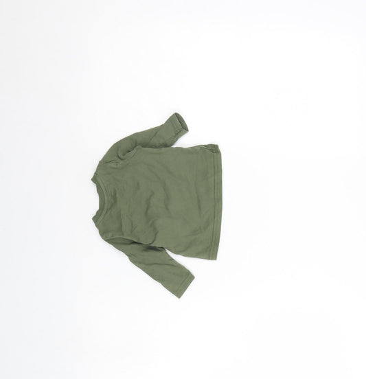 fred & flo Baby Green Basic T-Shirt Size 0-3 Months - new to the crew