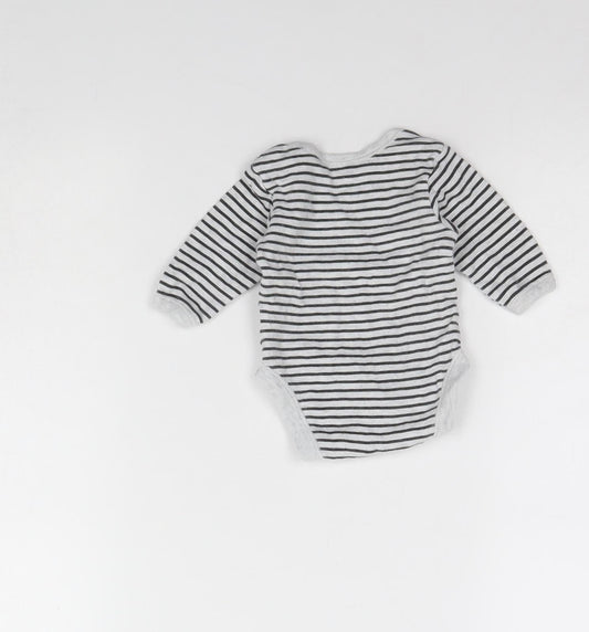 Primark Baby Grey Striped Babygrow One-Piece Size 0-3 Months