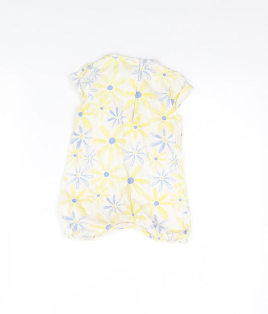 NEXT Baby White Floral Babygrow One-Piece Size 9-12 Months