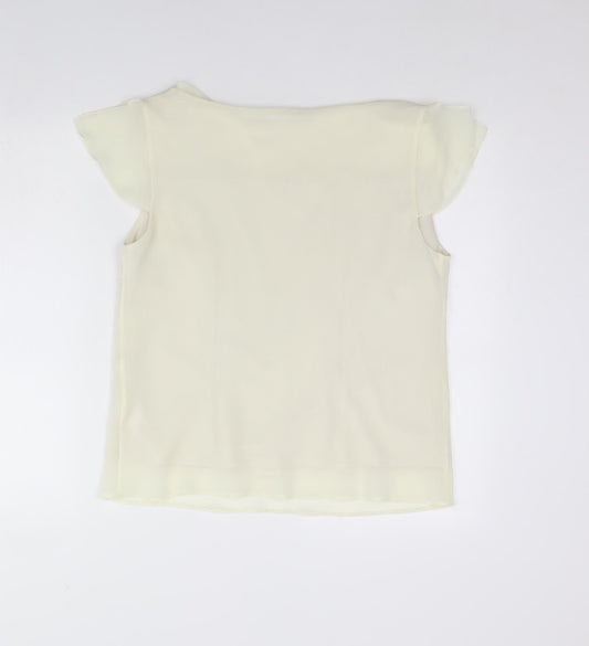 Womens UK Size 14 BHS Ivory Basic Blouse