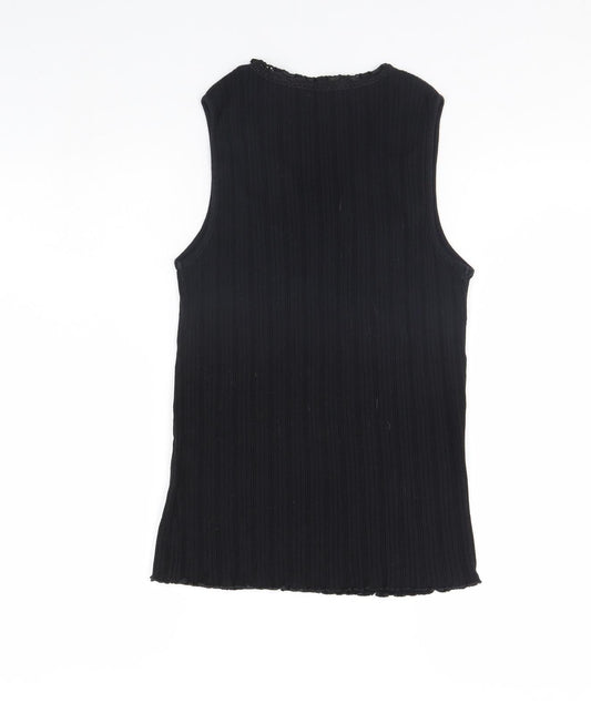 Womens UK Size 14 BHS Black Basic Tank