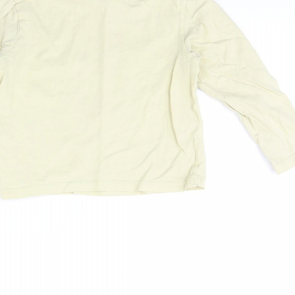 Disney Girls Yellow Basic T-Shirt Size 3 Years - Belle (Beauty & the Beast)