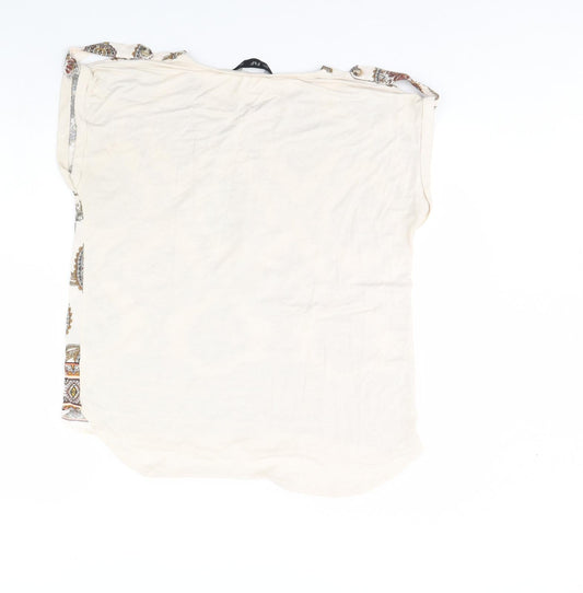 F&F Womens Beige Basic Blouse Size 14