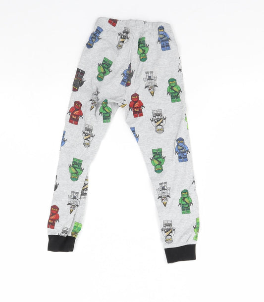 H&M Boys Grey Solid Pyjama Pants Size 4 Years - LEGO